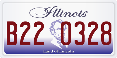 IL license plate B220328