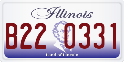 IL license plate B220331