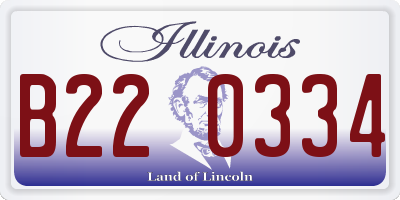 IL license plate B220334