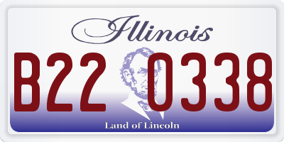 IL license plate B220338