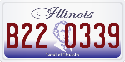 IL license plate B220339
