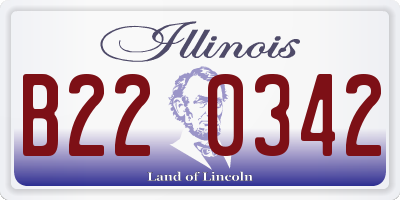 IL license plate B220342