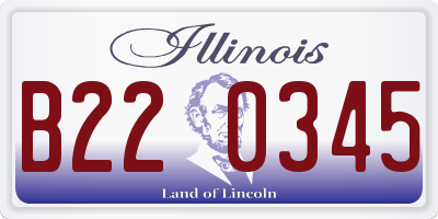 IL license plate B220345