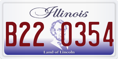 IL license plate B220354