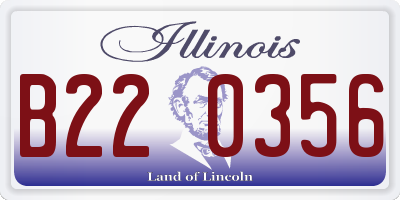 IL license plate B220356