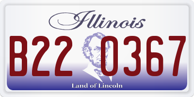 IL license plate B220367
