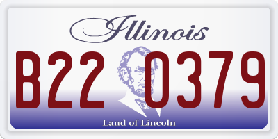 IL license plate B220379
