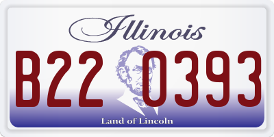 IL license plate B220393