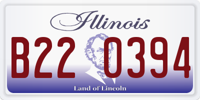 IL license plate B220394