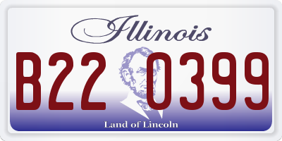 IL license plate B220399