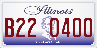 IL license plate B220400