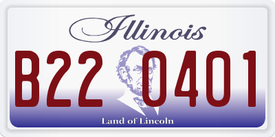 IL license plate B220401