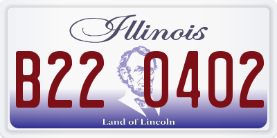 IL license plate B220402