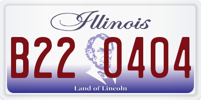 IL license plate B220404