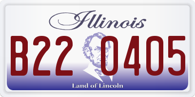 IL license plate B220405