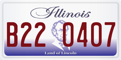 IL license plate B220407