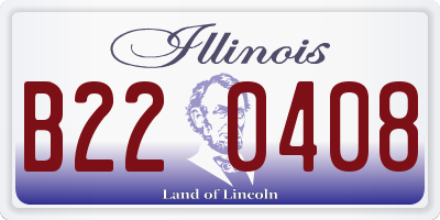 IL license plate B220408