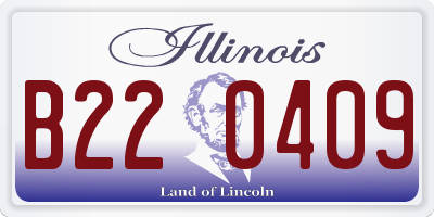 IL license plate B220409