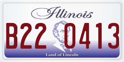 IL license plate B220413
