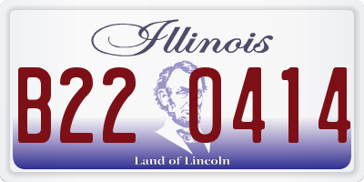 IL license plate B220414