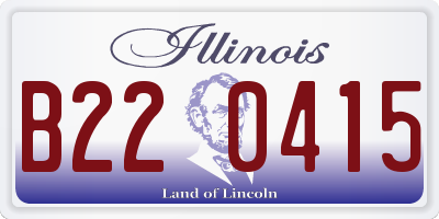 IL license plate B220415