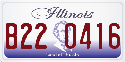 IL license plate B220416