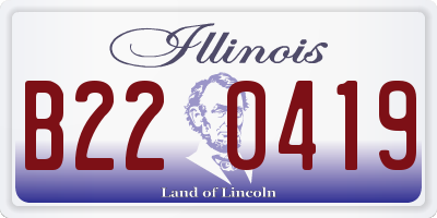 IL license plate B220419