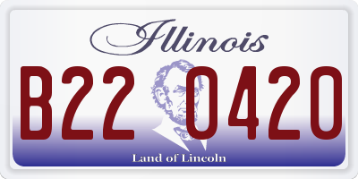 IL license plate B220420