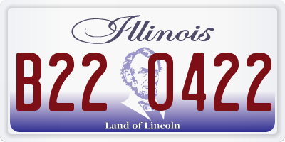 IL license plate B220422