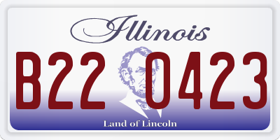 IL license plate B220423