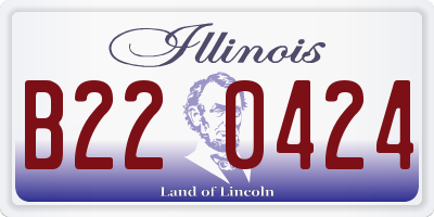 IL license plate B220424
