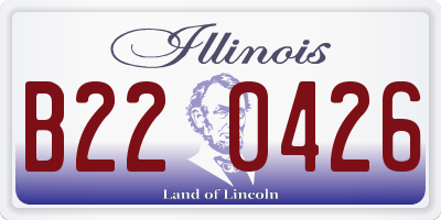 IL license plate B220426