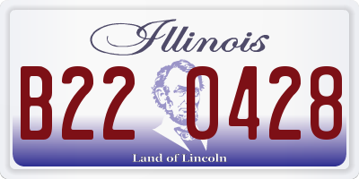 IL license plate B220428