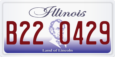 IL license plate B220429