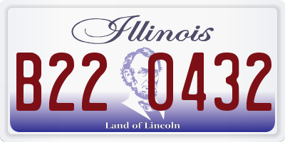 IL license plate B220432