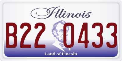 IL license plate B220433