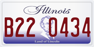 IL license plate B220434