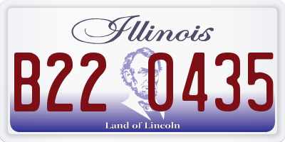 IL license plate B220435