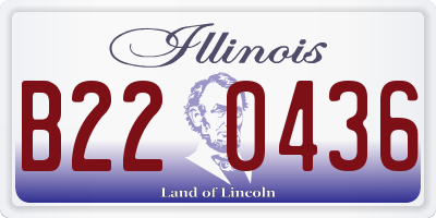 IL license plate B220436