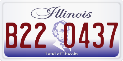 IL license plate B220437