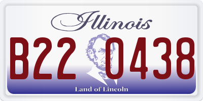 IL license plate B220438