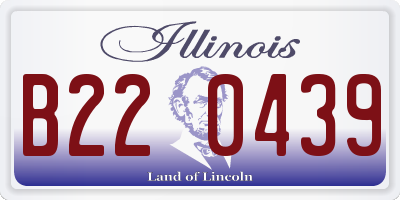 IL license plate B220439