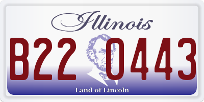 IL license plate B220443