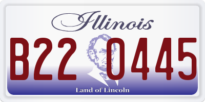 IL license plate B220445