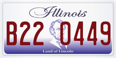 IL license plate B220449