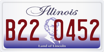 IL license plate B220452