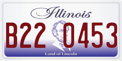 IL license plate B220453