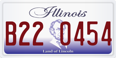 IL license plate B220454