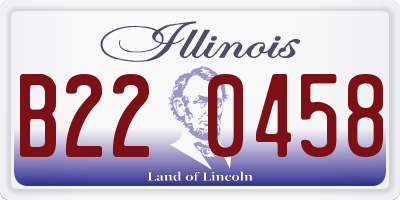 IL license plate B220458