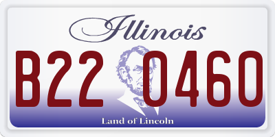 IL license plate B220460